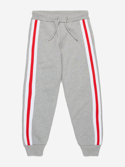 Dsquared2 儿童条纹边饰慢跑裤（灰色）