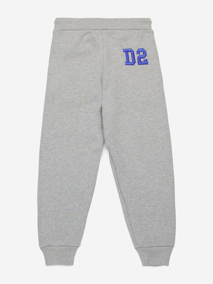 Dsquared2 儿童条纹边饰慢跑裤（灰色）