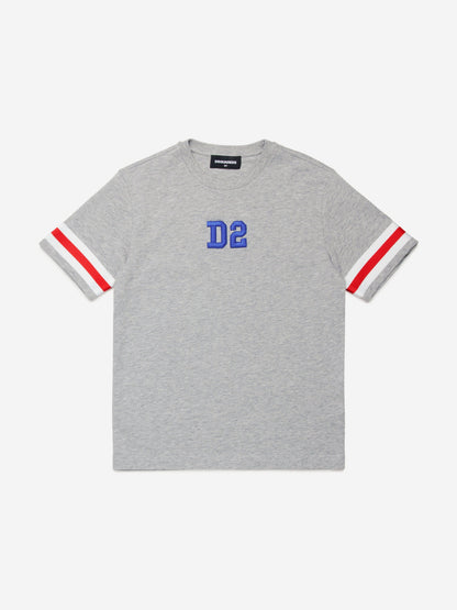 Dsquared2 儿童徽标 T 恤（灰色）