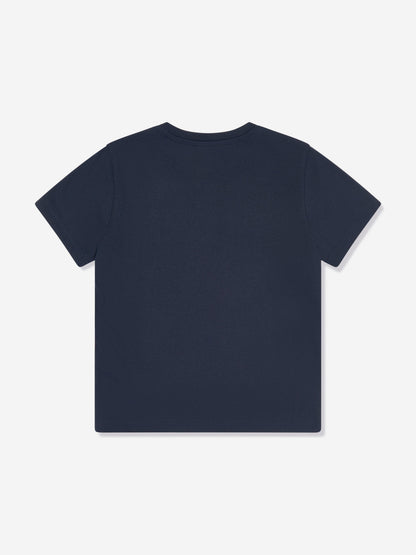 Dsquared2 儿童枫叶徽标 T 恤（海军蓝）