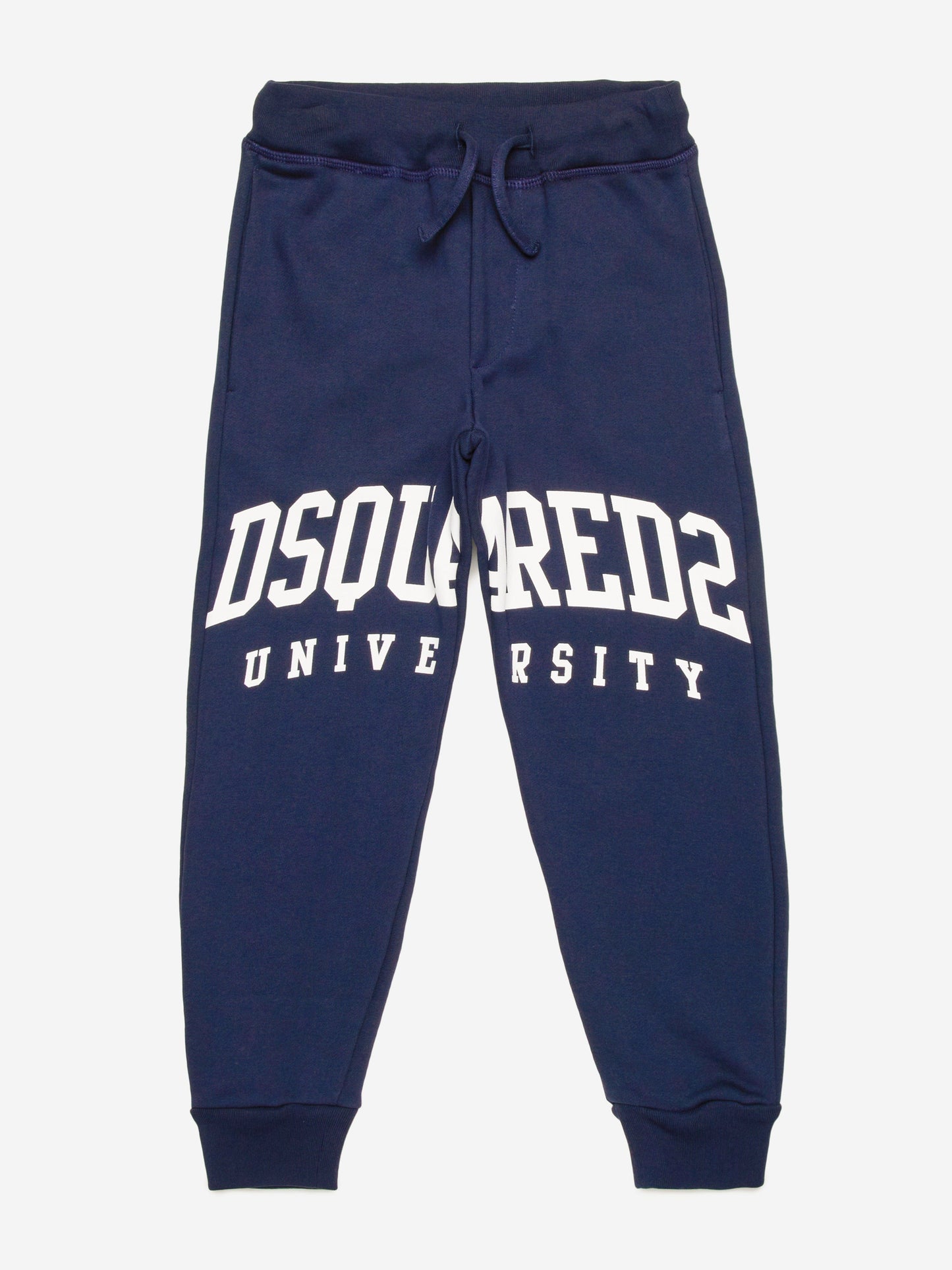Dsquared2 儿童大学徽标慢跑裤（海军蓝）