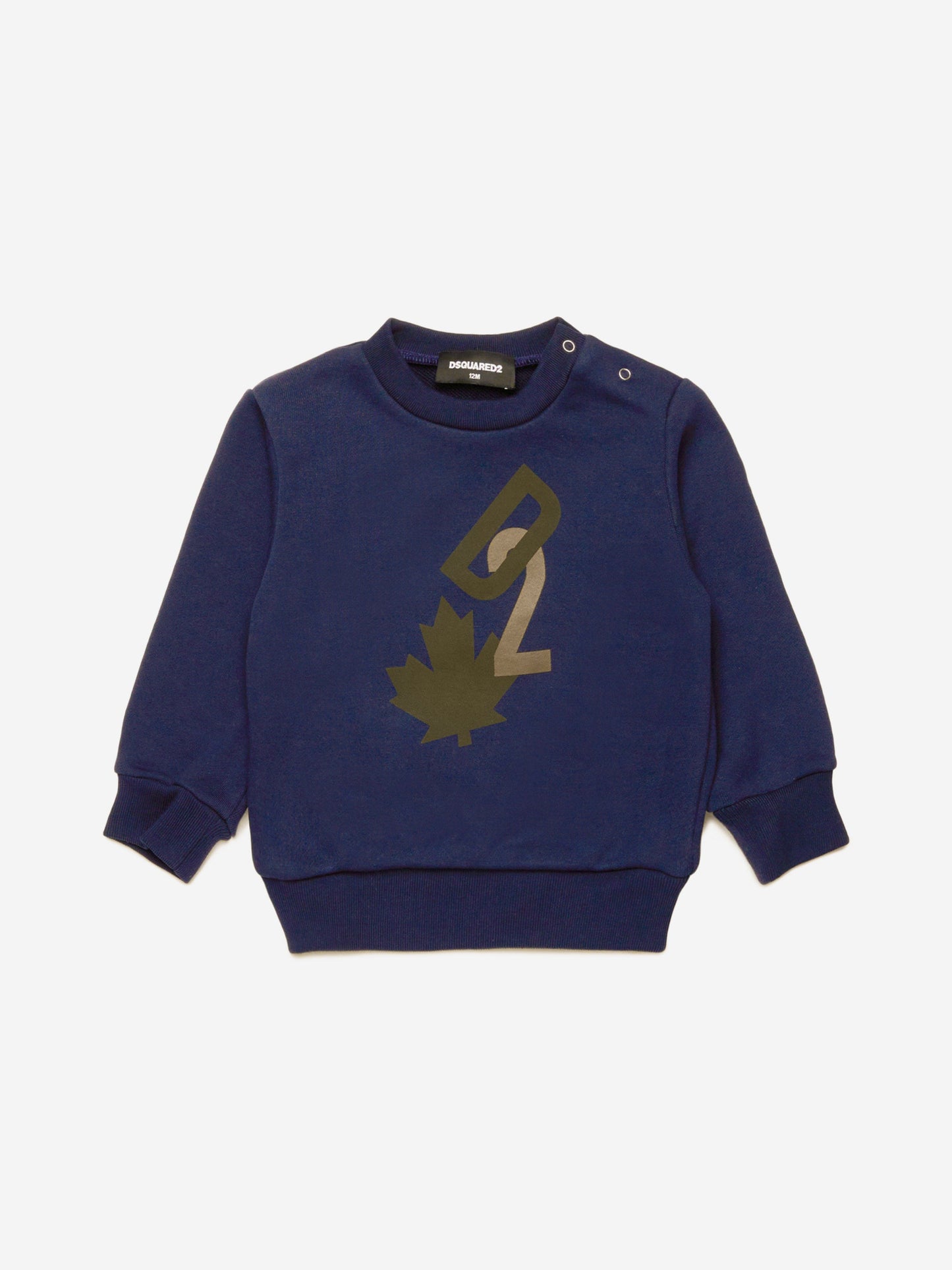 Dsquared2 Baby 枫叶徽标卫衣（海军蓝）