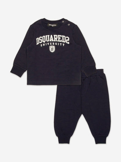 Dsquared2 Baby Logo 运动服 (海军蓝)