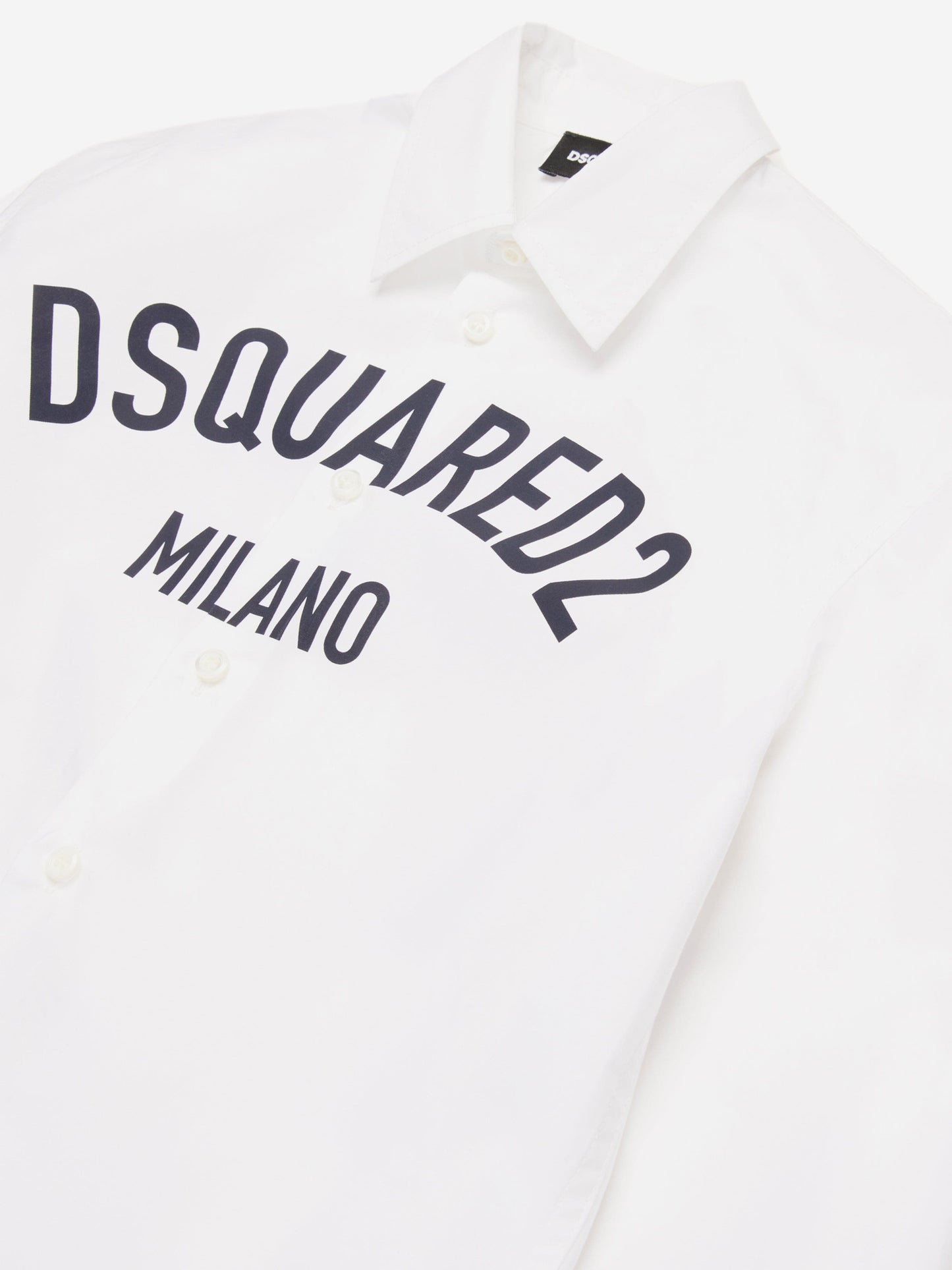 男童白色 Milano 徽标衬衫