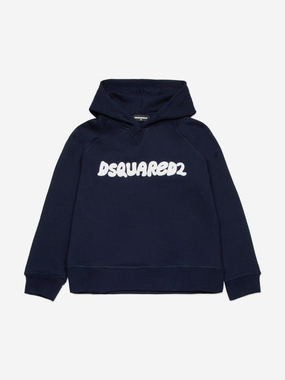 Dsquared2 儿童徽标连帽衫（海军蓝）
