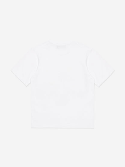 Dsquared2 儿童休闲版型徽标 T 恤（白色）