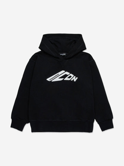 儿童黑色 Icon Logo 连帽衫
