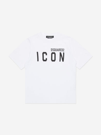 儿童白色 Icon Logo T 恤