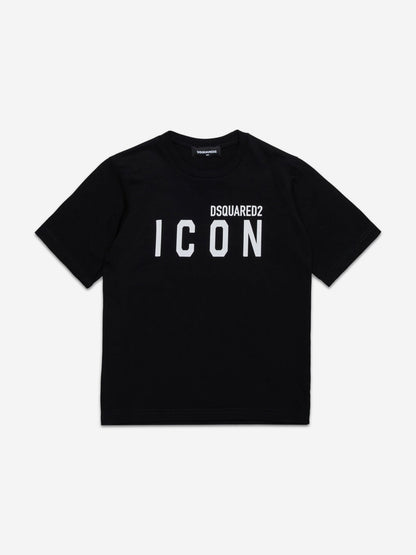 儿童黑色 Icon Logo T 恤