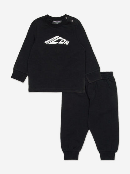 黑色 Baby Icon Logo 运动服