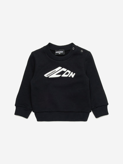 黑色 Baby Icon Logo 运动衫