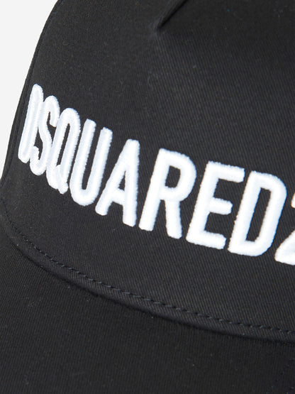 Dsquared2 Kids 徽标帽子 黑色