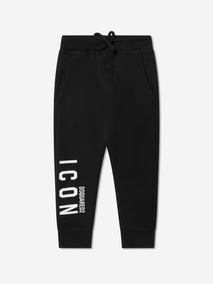 Dsquared2 儿童 Icon Logo 慢跑裤 - 黑色