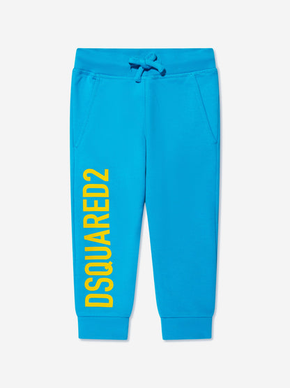 Dsquared2 儿童蓝色徽标裤