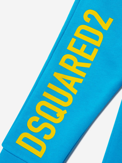 Dsquared2 儿童蓝色徽标裤
