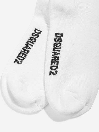Dsquared2 Kids Icon Logo 袜子（白色）