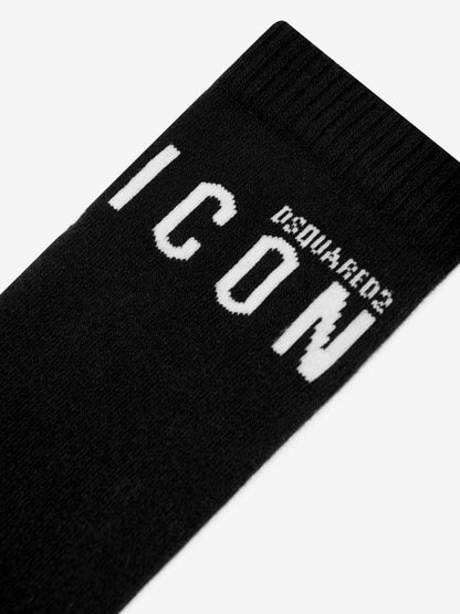 Dsquared2 Kids Icon Logo 袜子（黑色）