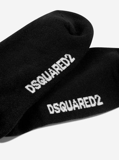 Dsquared2 Kids Icon Logo 袜子（黑色）
