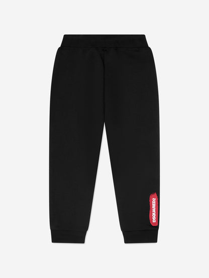 Dsquared2 儿童徽标慢跑裤（黑色）