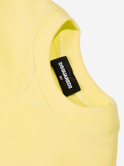 Dsquared2 儿童圆形徽标运动衫（黄色）