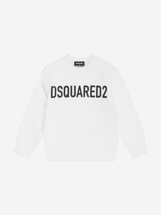 Dsquared2 儿童白色徽标运动衫