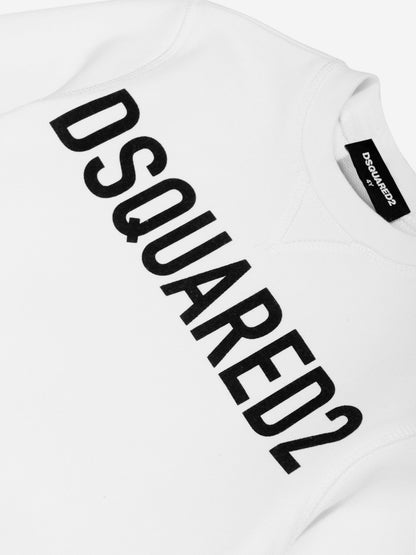 Dsquared2 儿童白色徽标运动衫