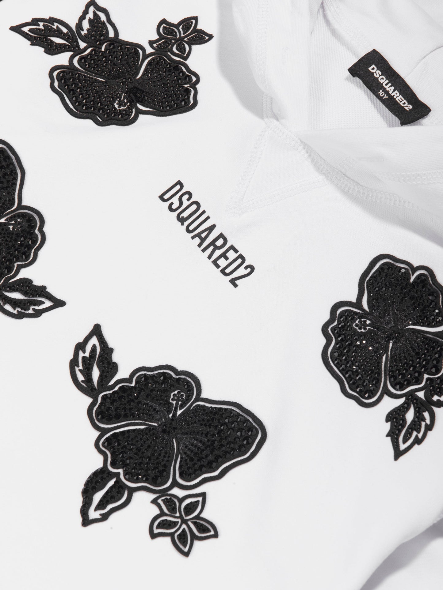 Dsquared2 儿童宽松连帽衫（白色）