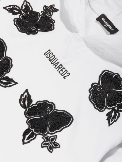 Dsquared2 儿童宽松连帽衫（白色）