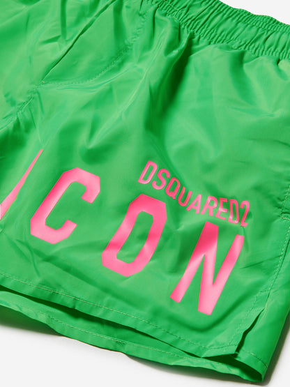 Dsquared2 男童 Icon 绿色泳裤