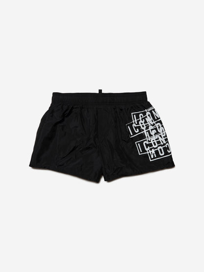 Dsquared2 男童 Icon 泳裤（黑色）