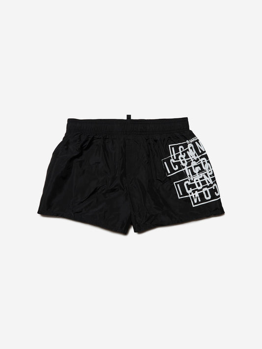 Dsquared2 男童 Icon 泳裤（黑色）