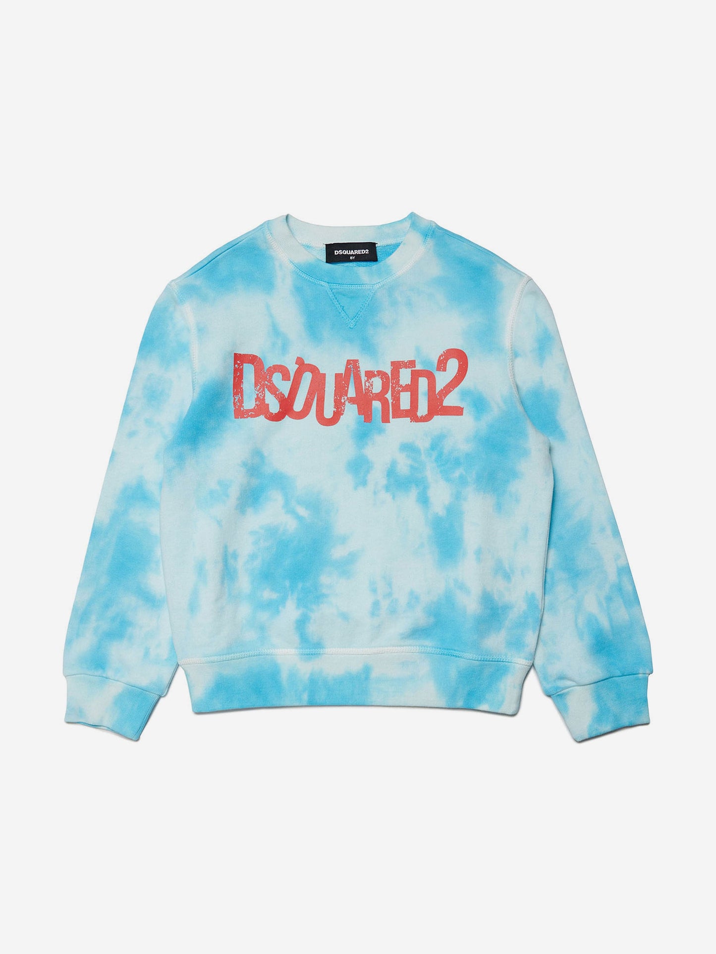 Dsquared2 儿童扎染徽标运动衫（蓝色）