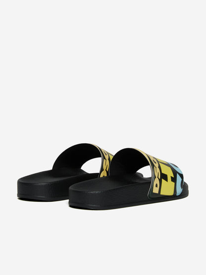 Kids Here Comes The Sun Sliders in Black