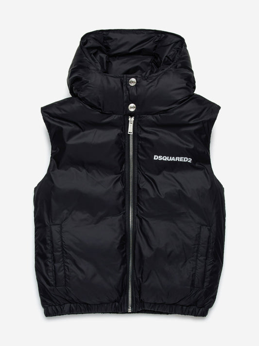 Kids Padded Gilet in Black