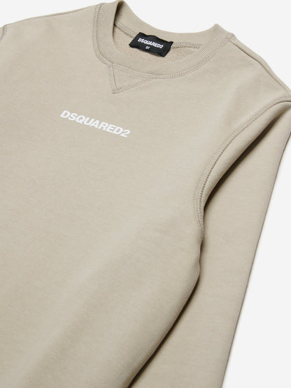 Kids Logo Sweatshirt in Beige