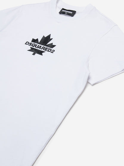 Kids Maple Leaf Logo T-Shirt in White