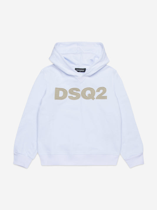 Kids Logo Hoodie in White