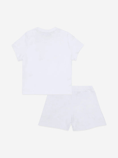 Baby Logo Short Set in White