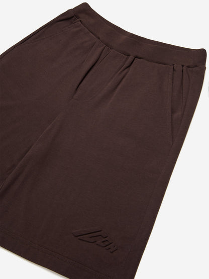Kids Icon Shorts in Brown