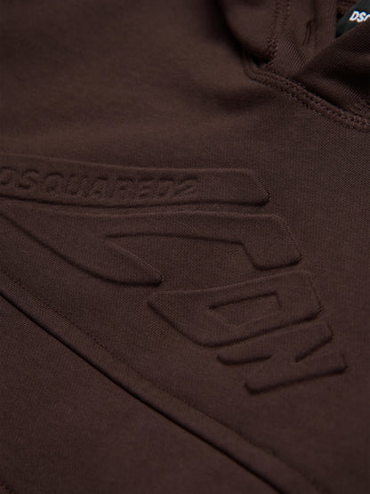 Kids Icon Pocket Hoodie in Brown