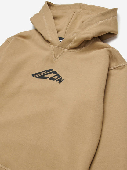 Kids Icon Hoodie in Beige