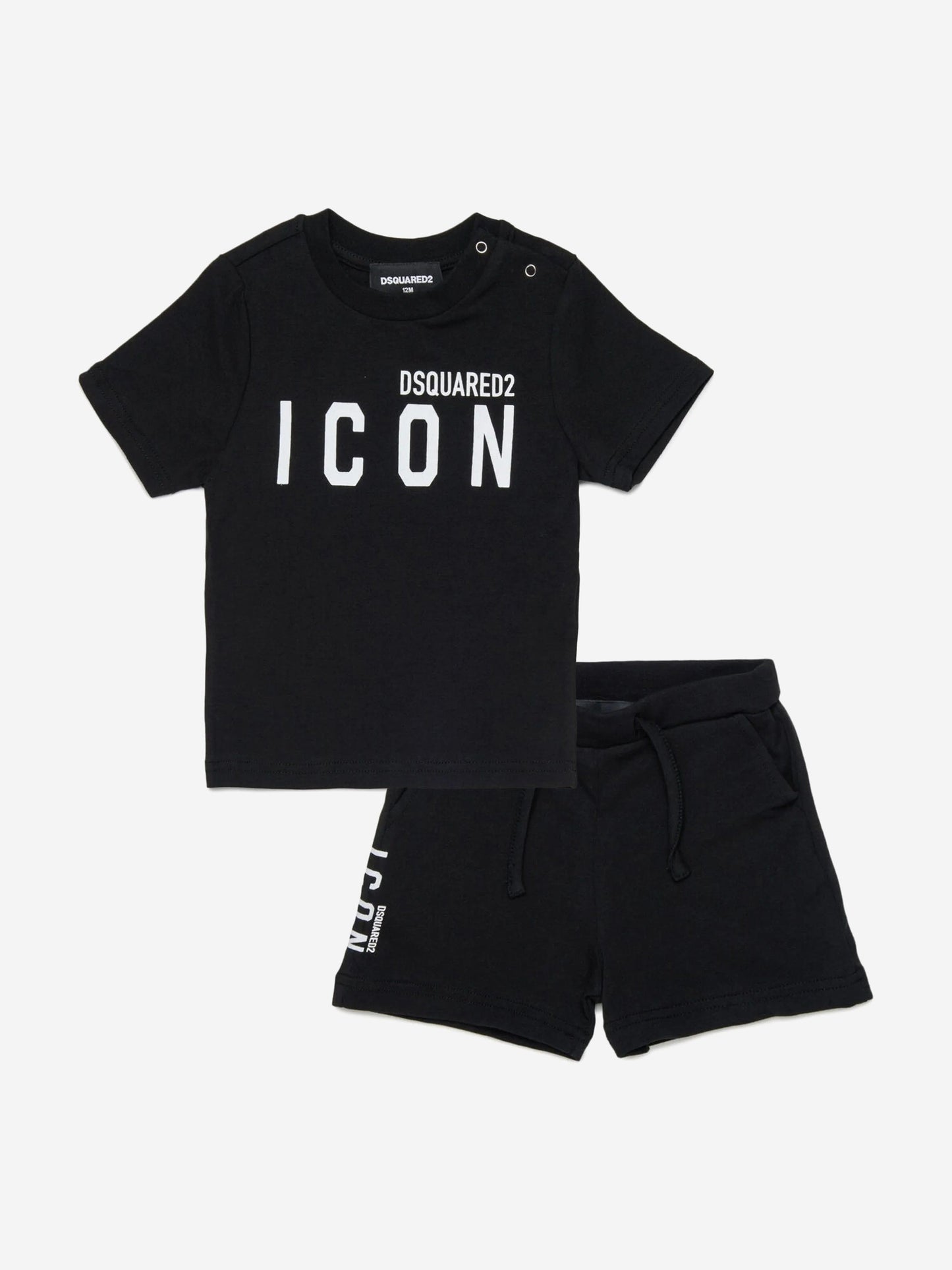 Baby Icon Short Pyjama Set in Black