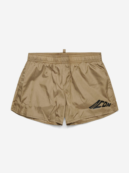 Boys Icon Swim Shorts in Beige