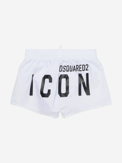 Baby Boys Icon Swim Shorts in White