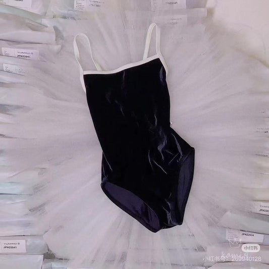 女童黑色"Daniela/V-Black/V-White"芭蕾舞连体衣