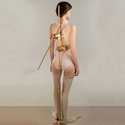 女士浅粉色"RUCHED DOLL"芭蕾舞连体衣(251LE70VD/pearl blush)