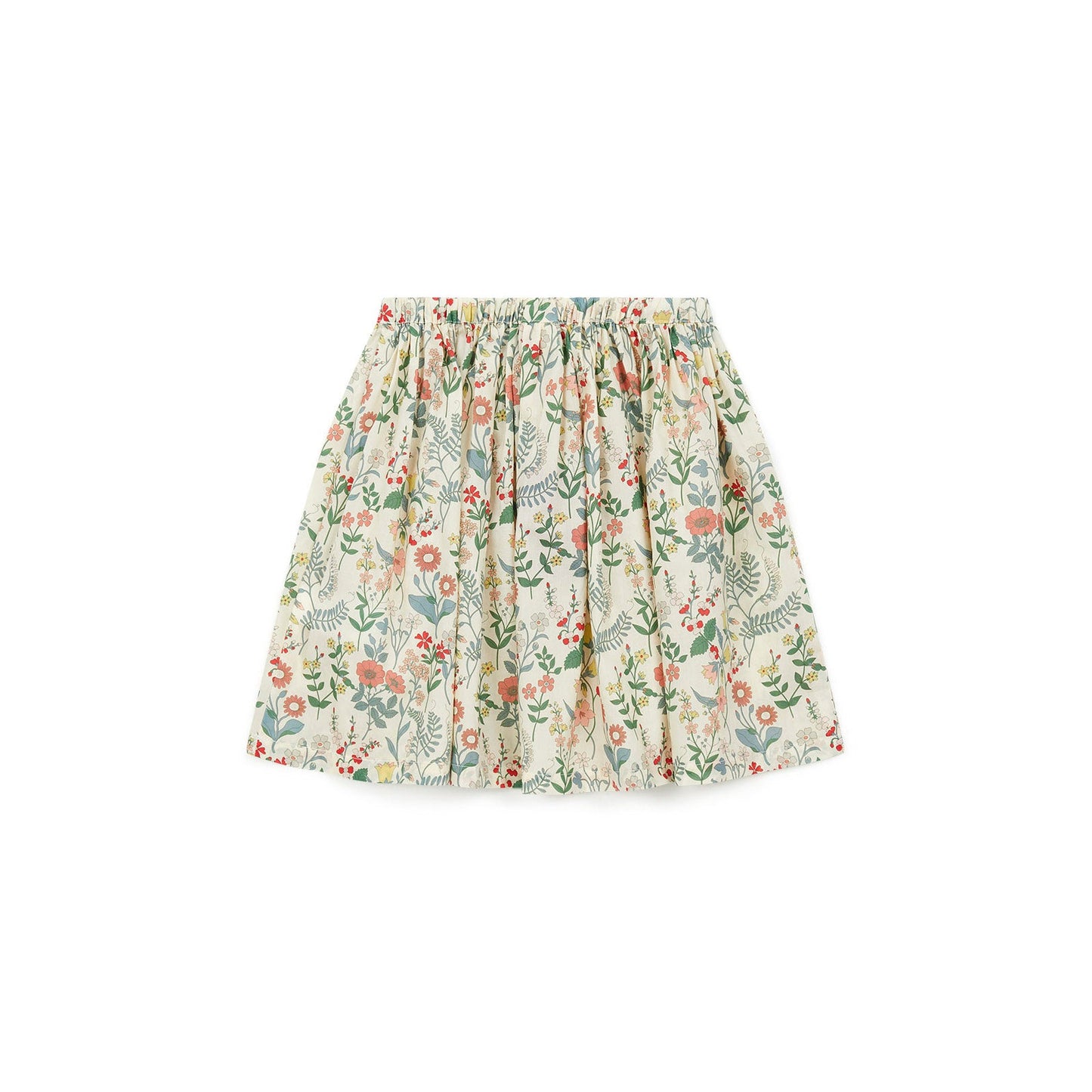 女童米色碎花短裙