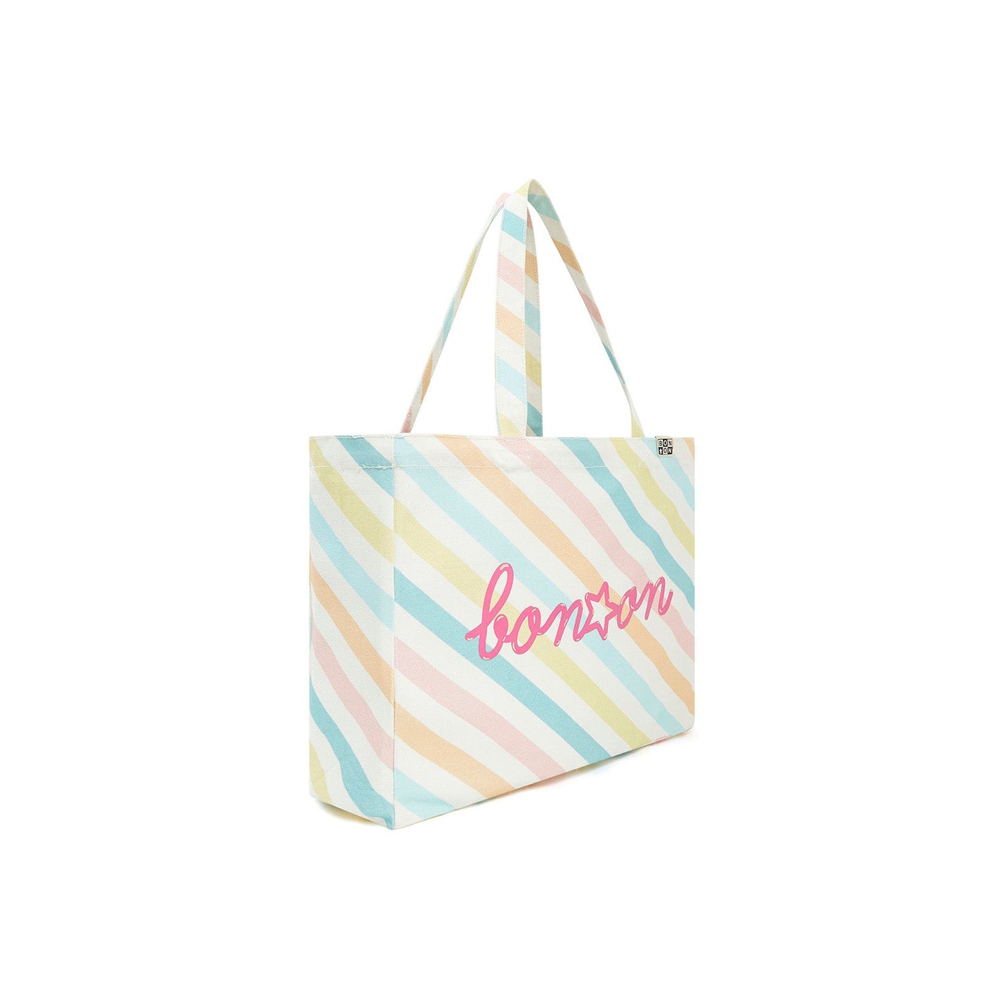 女童彩色条纹手提包