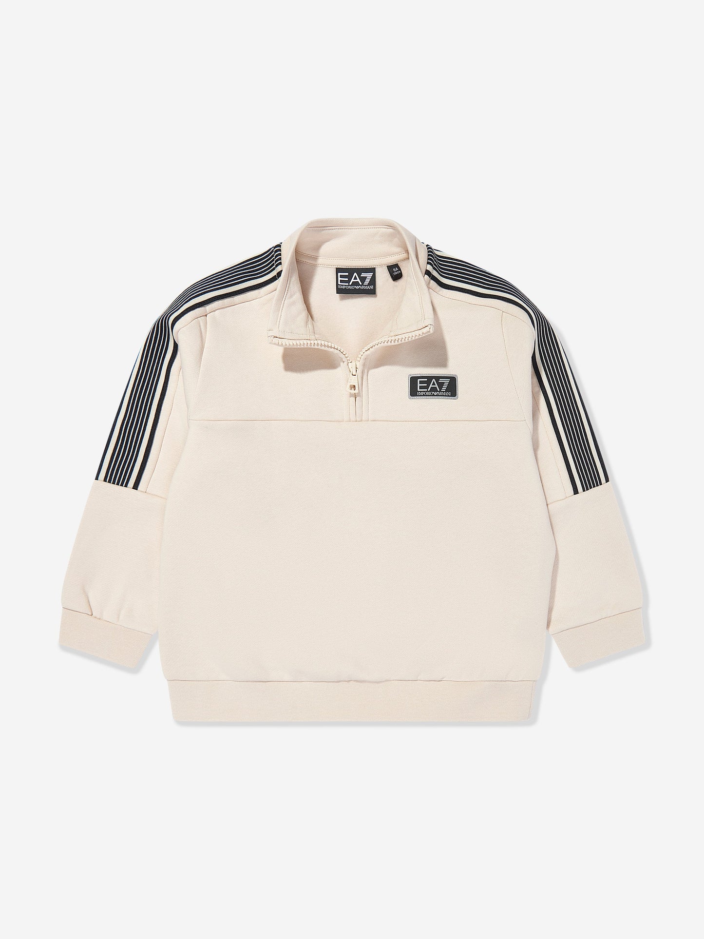EA7 Emporio Armani 男童米色徽标运动衫