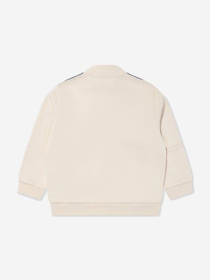 EA7 Emporio Armani 男童米色徽标运动衫